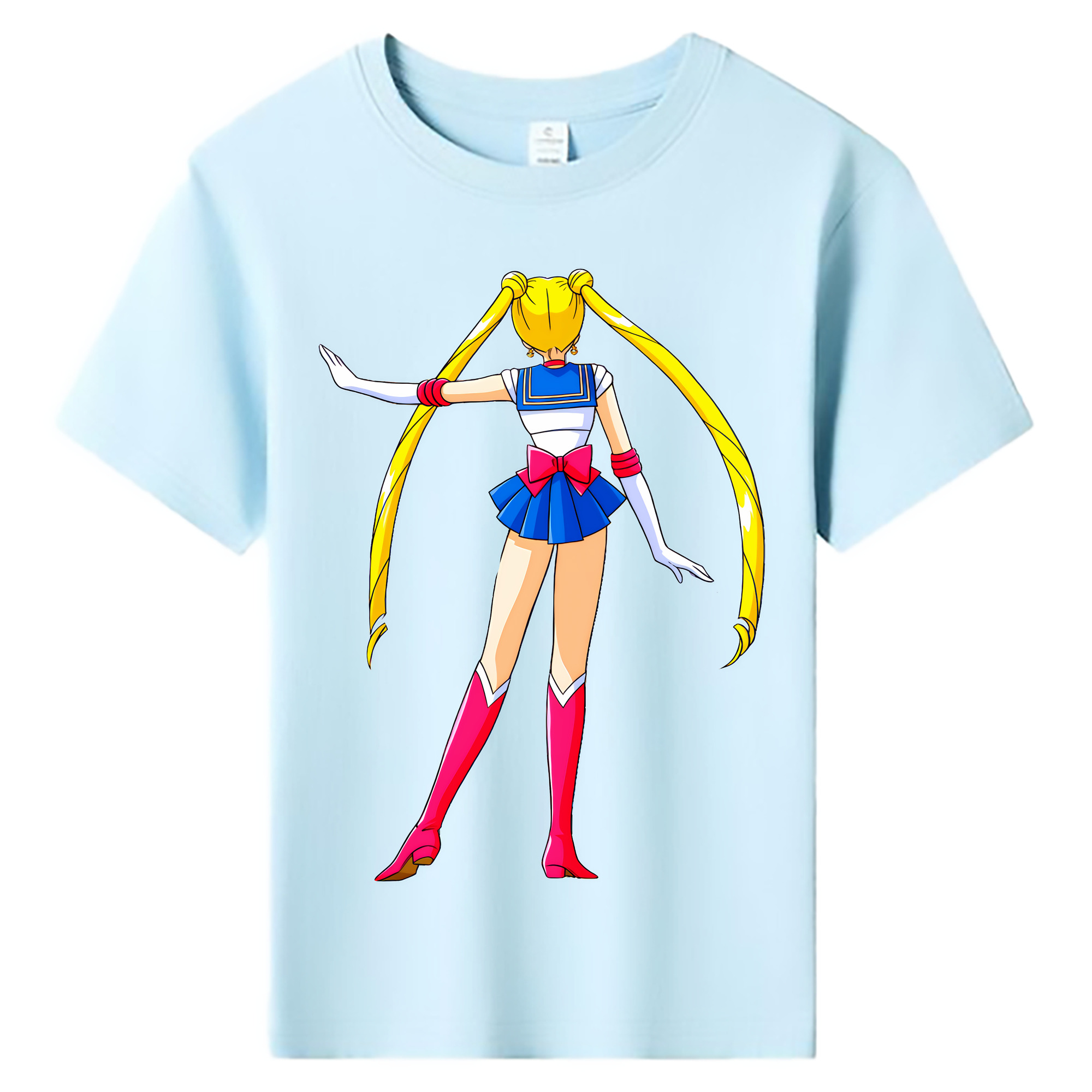 （画像用） 美少女戦士セーラームーン 月野 うさぎ つきの うさぎ Sailor Moon Tsukino Usagi 綿100％キッズTシャツ（フロントプリント）